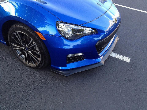 BRZ Front lip Spoiler / Splitter to suit 2012+ Subaru BRZ front bumper, made from polyurethane plastic. Designed by HT Autos Subaru UK.